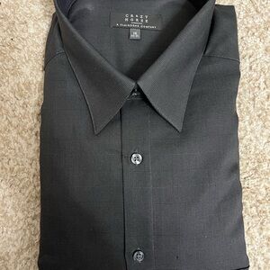 NWT Crazy Horse Charcoal Dress Shirt 18 34/35